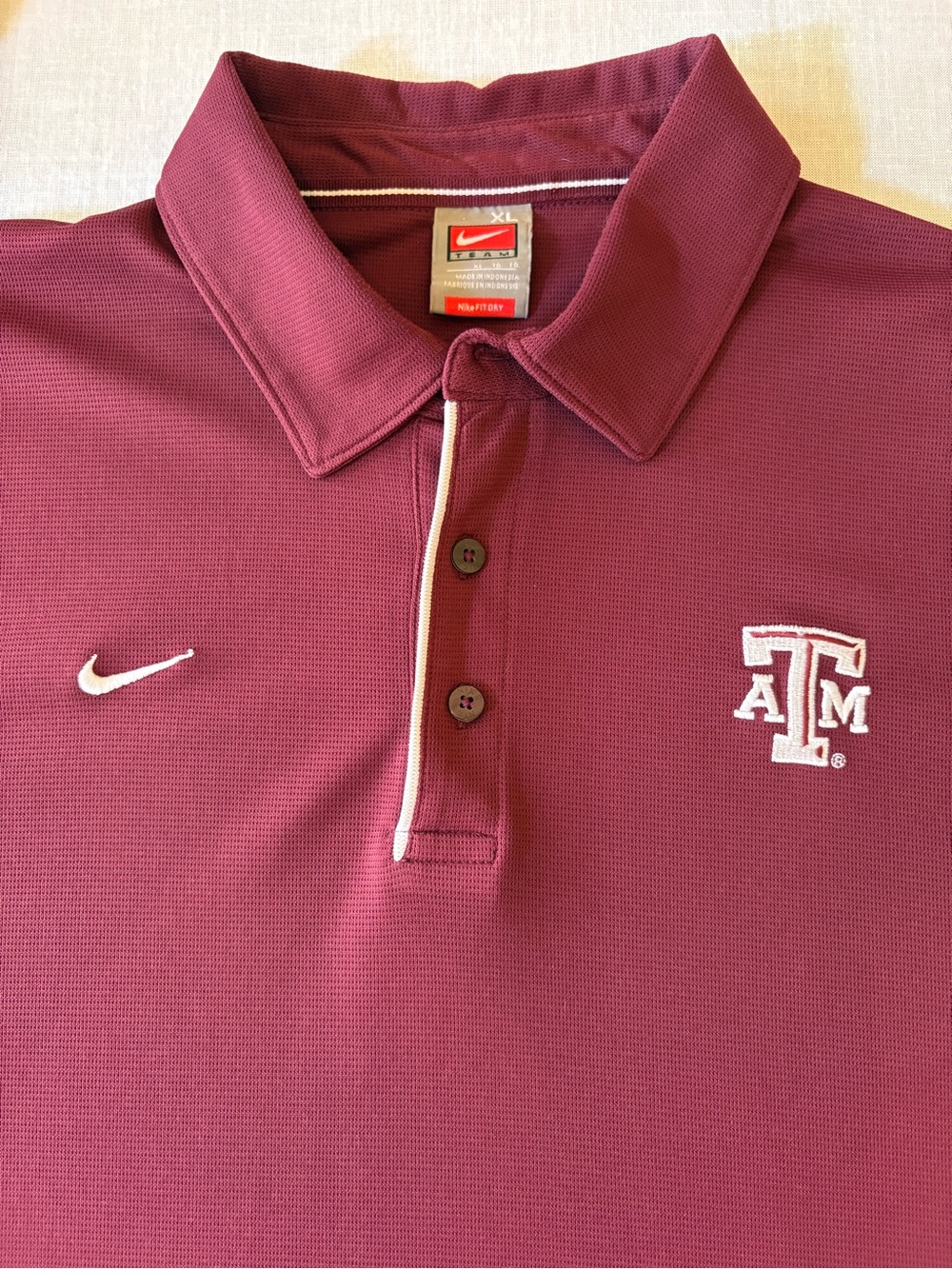 Nike Men's Maroon Texas A&M Aggies Polo XL - Picture 4 of 8